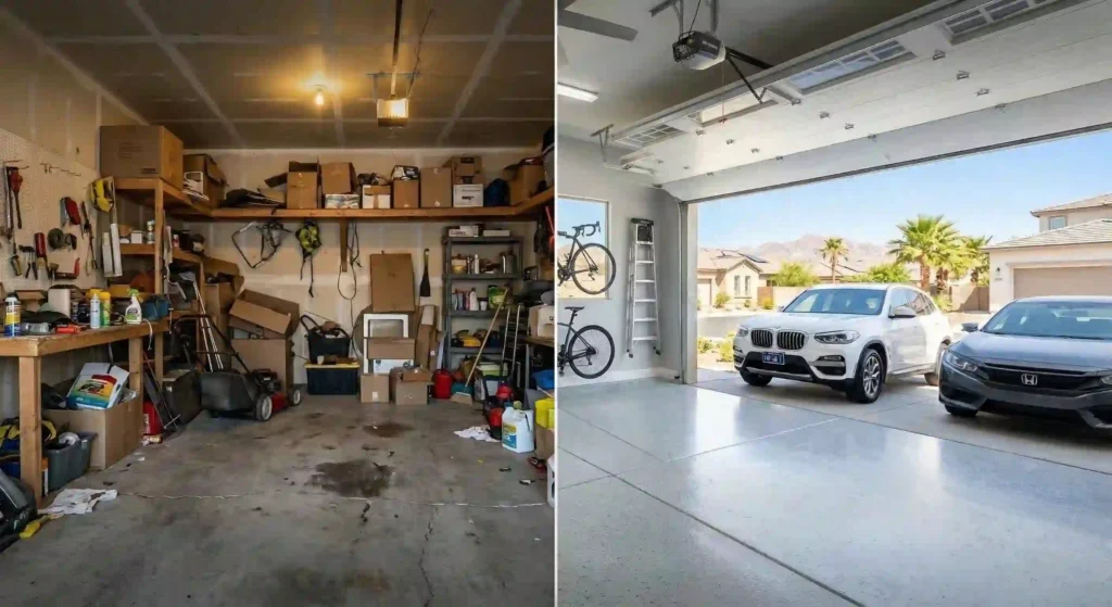 garage transformation beforeafter