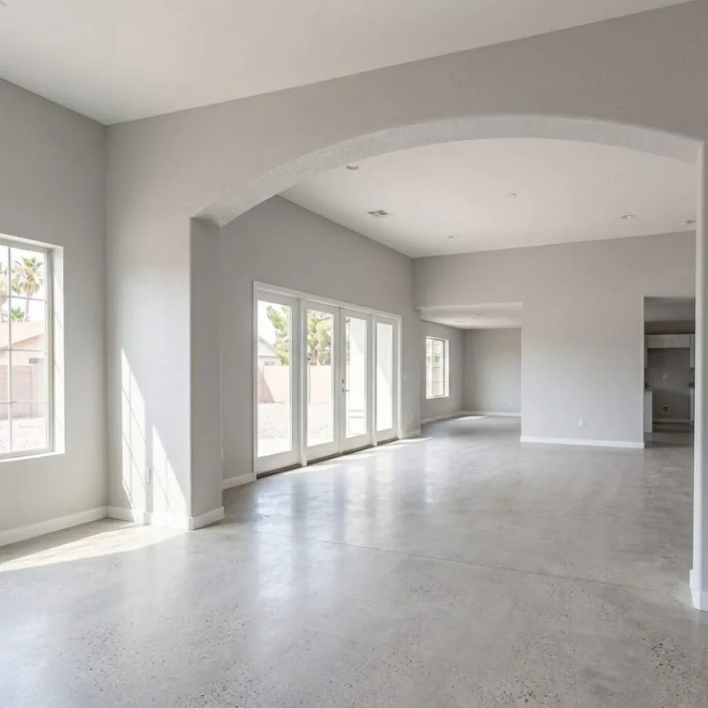 clean, empty space after removal