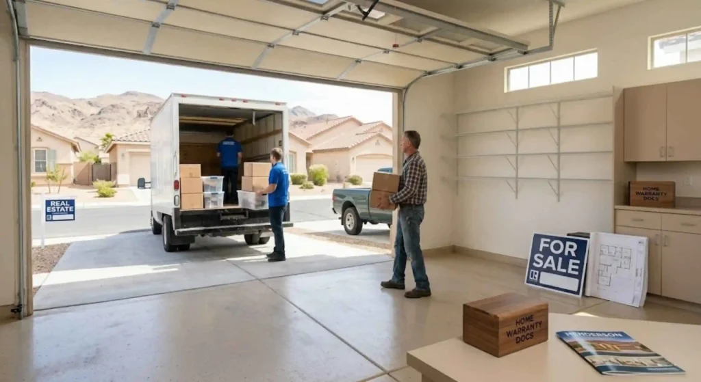 Garage cleanout before selling home in Henderson Nevada