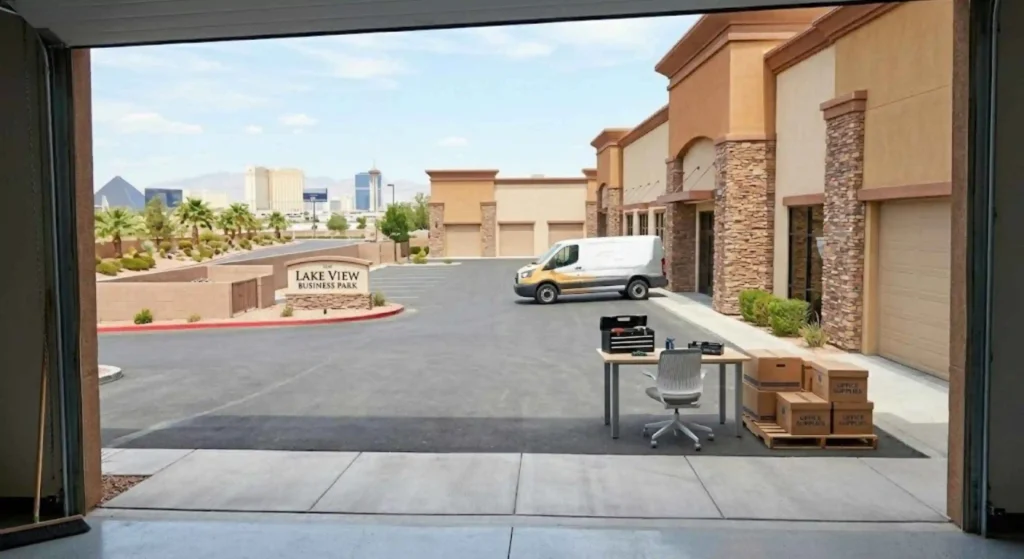Clean and organized Las Vegas commercial workspace after junk removal