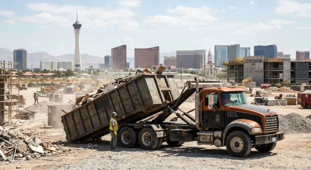 Construction debris hauling service operating in Las Vegas
