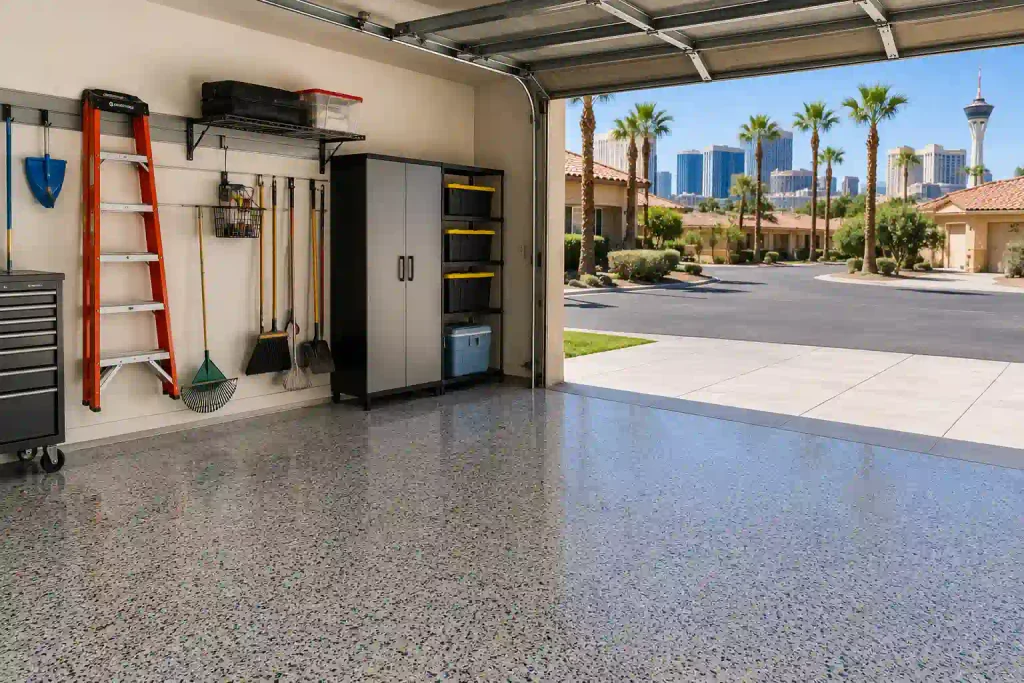 Clean and organized garage after professional Garage Cleanouts in Las Vegas