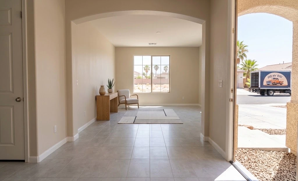 Decluttered Las Vegas living room after professional Junk Furniture Removal